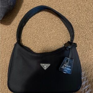 Black Nylon Shoulder Bag